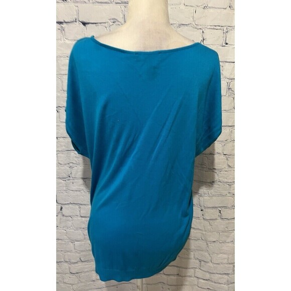 INC International Concepts Women's Blue Floral Sequin Knit Top Size XL - Picture 5 of 7